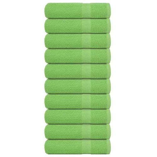Vidaxl Serviettes De Bain 10 Pcs Vert Pomme 100x150 Cm 100% Coton