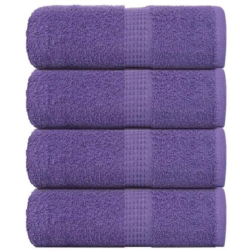 Vidaxl Serviettes D'invité 4 Pcs Violet 30x50 Cm 360 G/M² 100% Coton