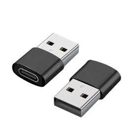 Adaptateurs USB-C vers USB pour le transfert de données et chargement, pack de 2 Le noir