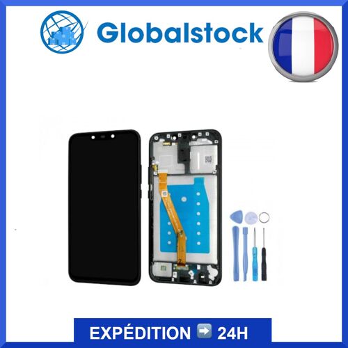 Ecran Lcd + Vitre Tactile Sur Chassis Pour Huawei Mate 20 Lite Noir + Outils