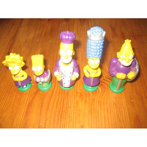  Lot 5 Figurines Simpson Jeu D'echecs