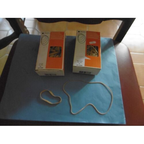 Boite De 100grs Bracelets Caoutchouc Élastiques 70x5 Et 200x15 Mm Rexel Lot De 2