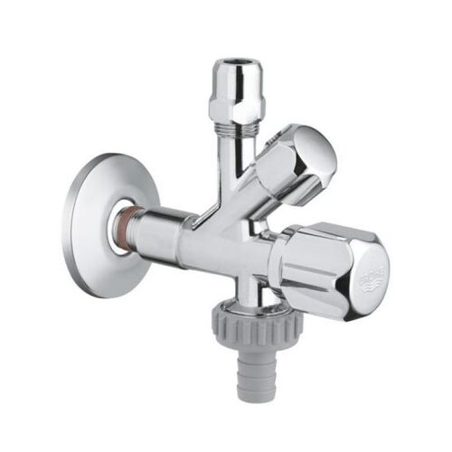 ROBINET EQUERRE DE SECURITE 1/2" SORTIE 3/8" SERIE ORIGINAL WAS CHROME GROHE