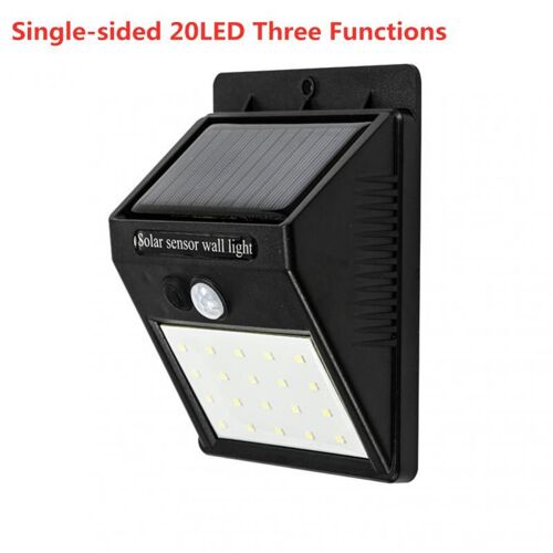 Applique Murale Étanche À 20/30 Led Avec Capteur De Mouvement Pir, À Énergie Solaire, Éclairage D'urgence, Luminaire D'extérieur, Idéal Pour Un Jardin Ou Une Rue