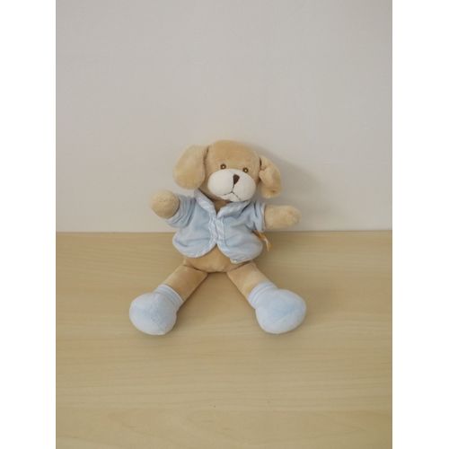 Doudou Chien Beige Bleu Kimbaloo