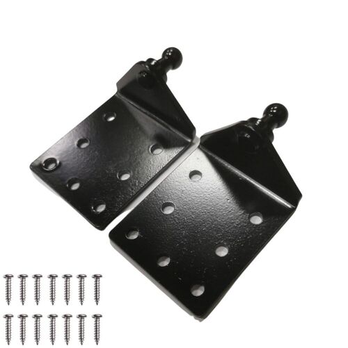 Black 2pcs Support De Montage De Goujon À Bille De 10mm Pour Entretoises Universelles À Ressort À Gaz, Support De Levage Antichoc En Acier Nipseyteko