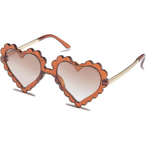 Lunettes De Soleil Anti-Uv Pour Enfants En Forme De Coeur, Lunettes De Lunettes Pour Enfants En Bas Âge Baby Girl Boy Pour La Photographie De Fête Plage En Plein Air