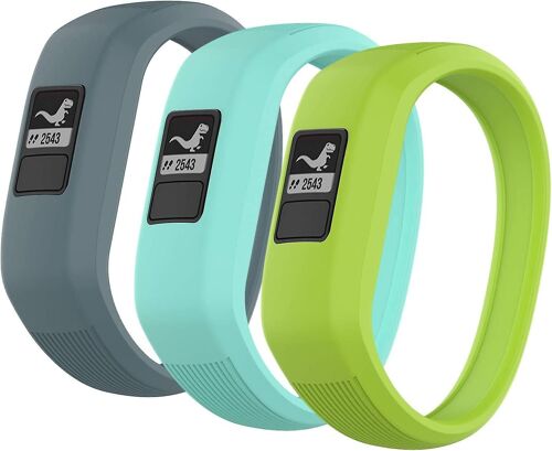 (Paquet De 3) Bande Compatible Pour Garmin Vivofit Jr, Jr 2,3 Bandes, Tout-En-Un Silicon Stretchy Bandes De Montre De Remplacement Pour Enfants Garçons Filles Petit Grand (Non