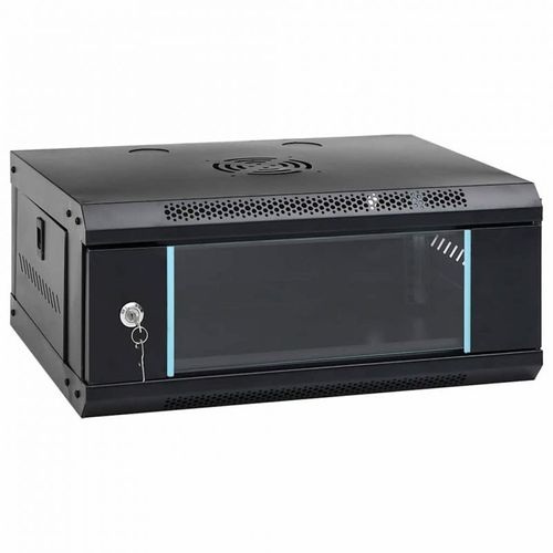 Vidaxl Armoire Réseau Avec Stockage Noir 53 X 45 X 21 Cm Acier