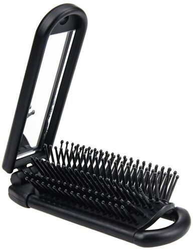Brosse À Cheveux Pliante - Brosse Pliable De Poche Avec Miroir Pour La Famille, L¿École, Les Voyages, La Voiture, La Salle De Sport, Le Sac, Le Sac À Main