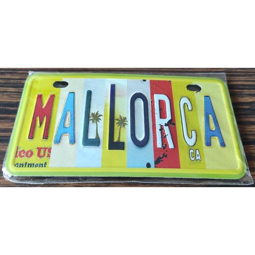 Espagne Plaque Métallique Magnet Mallorca