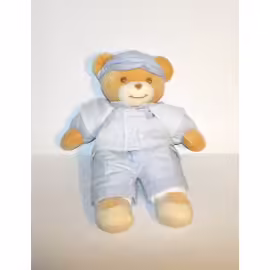 Ours takinou coeur brode bleu