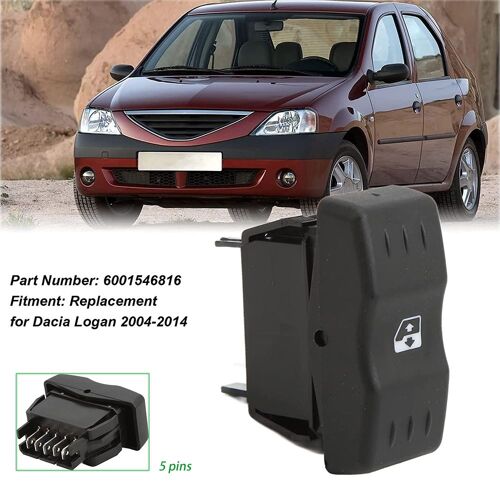 Lève Vitre Électrique, Bouton De Commande, Pour Renault Dacia Logan 2004 2005 2006 2007 2008 2009 2010 12 "Nipseyteko"