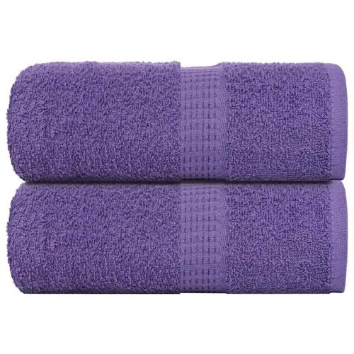 Vidaxl Serviettes D'invité 2 Pcs Violet 30x50 Cm 360 G/M² 100% Coton