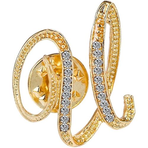 Lettre Initiale Broche Broche Pin Petit Revers Épingle Cravate Tack Nom Cadeaux Personnalisés Pour Filles Femmes Hommes Garçon Or
