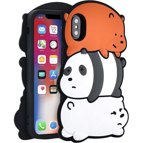 Étui Ours Pour Iphone Xs Max 6.5 « , silicone 3d Cartoon Hero Animal Cover, enfants Filles Adolescents Garçons Homme Animé Cool Fun Mignon Kawaii Soft Rubber Funny Uniq