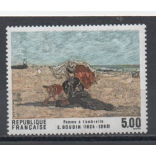 France 1987: Timbre N° 2474, Oeuvre D'eugène Boudin,"Femme À L'ombrelle."