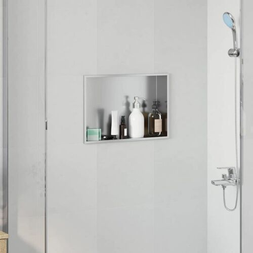 vidaXL Niche de Douche Argent 45 x 30 x 9.5 cm Acier inoxydable