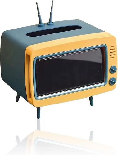 Fun Cute Tv Tissue Box Holder, Multi Fonctionnel Carré Tissue Box Support De Téléphone Portable Pour Tous Les Smartphones Papier Toilette Napkin Box Desktop Decoration For R