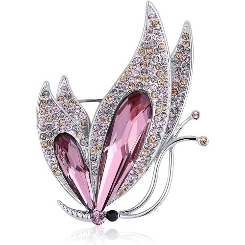 Rainbow Box Butterfly Brooches Pour Femmes Avec Cristal Swarovski, Broches Et Épingles Pour Femmes En Strass