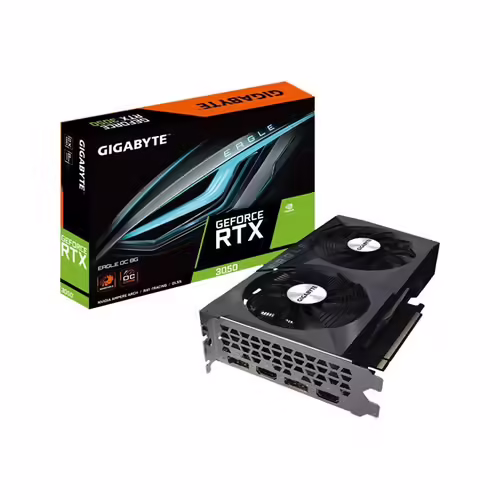 Gigabyte GeForce RTX 3050 EAGLE OC 8G - Carte graphique - GF RTX 3050 - 8 Go GDDR6 - PCIe 4.0 - 2 x DisplayPort, 2 x HDMI
