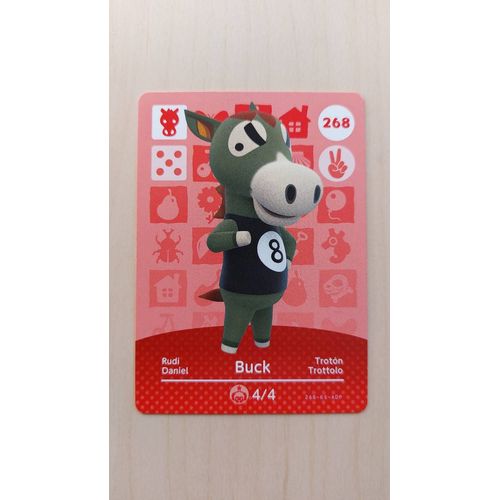 Carte Amiibo Animal Crossing 268 - Buck [Eur] Série 3