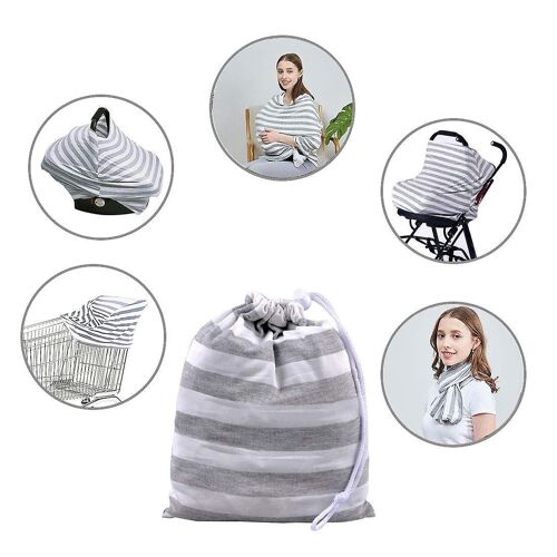 Housse D'allaitement Pour L'allaitement Super Doux Coton Multi Usage Pour Bébé Housses De Siège D'auto Canopy Shopping Cart Cover Foulard Light Blanket Housse De Poussette