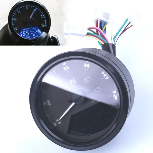 Compteur De Vitesse Numérique Lcd Universel, Compteur D'odomcirculation, Tachymètre, Indicateur De Vitesse, Moto, Scooter, Voiturettes De Golf, Rl, 12000 Tr/Min, Kmh/Mph