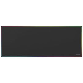 Mars Gaming MMP224, Tapis de souris Gaming XXL 88x33cm, Bords arc-en-ciel, Base Antidérapante, Surface Nanotextile, Noir