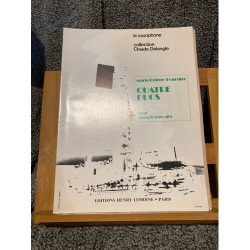 Marie Hélène Fournier Quatre Duos Pour Saxophone Alto Partition Éditions Lemoine