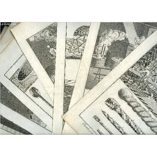 10 Planches En Noir Et Blanc Dont 2 Doubles Extraites De L'encyclopedie De Diderot Et D'alembert Sur Le Theme Teinture Des Gobelins.