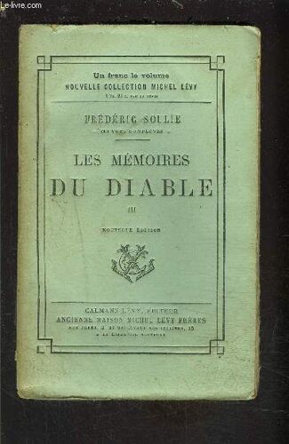 Les Memoires Du Diable- Tome 3- Vendu Seul