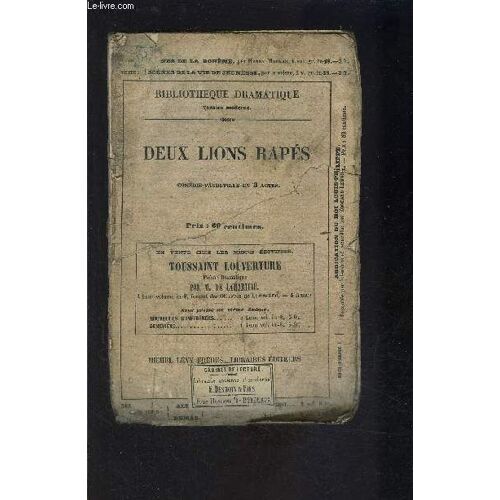 Deux Lions Rapes- Comedie Vaudeville En Trois Actes