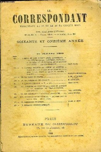 Le Correspondant Tome 160 N° 884 - I. Metz Et Son Évêquee Après L'annexion. ¿I. La Cérémonie Du « Souvenir Français. »¿ Le Rôle Et Le Prestige De Mgr Dupontdes Loges. ¿ Les Émigrations. ...