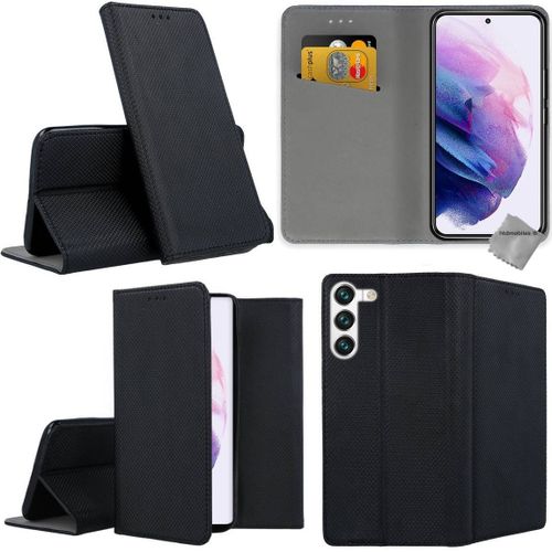 Housse Etui Coque Pochette Portefeuille Pour Samsung Galaxy S22 Plus 5g + Film Ecran - Noir Magnet