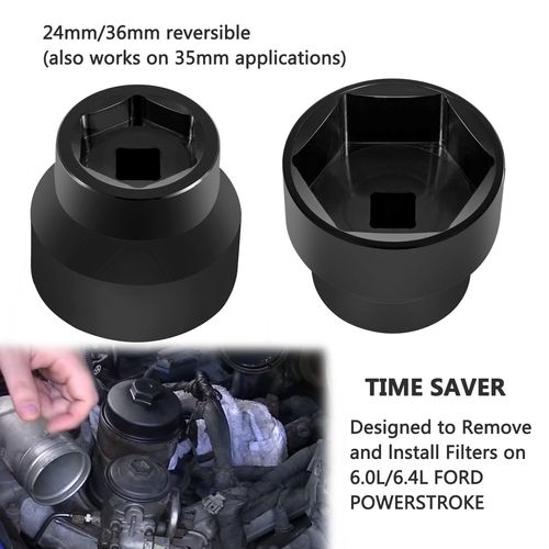 Filtre ¿¿ Huile Et ¿¿ Carburant Diesel, Pour Ford 6.0l/6.4l, 2003 ¿C 2010, Prise ¿¿ Rabat, Pour Camions Noirs