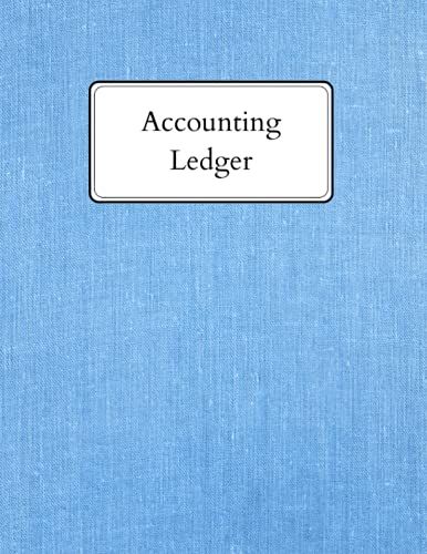 Accounting Ledger Book: 3 Column Ledger - Blue