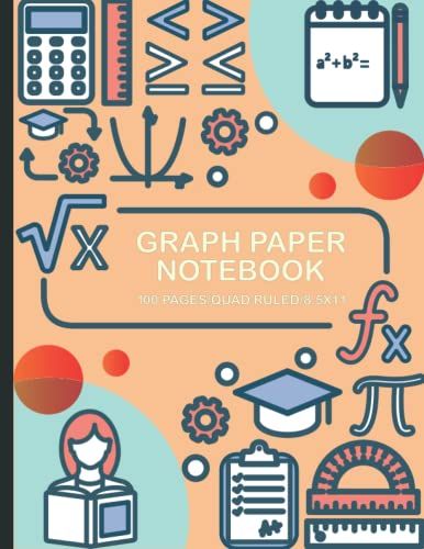 Graph Paper Composition Notebook: Grid Paper For Math & Science Students Quad Ruled 4x4 (8.5 X 11