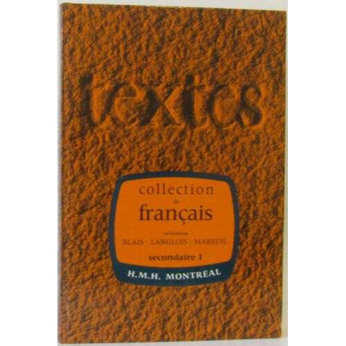 Textes Sélection, Secondaire I