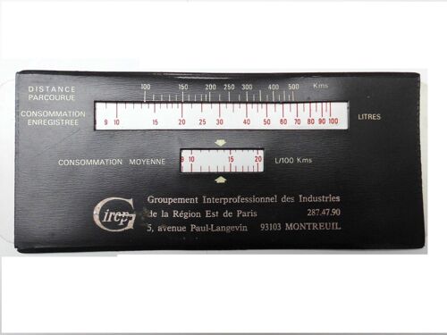 Carte De Calcul Distance Et Consommation Et Temps
