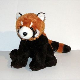 Peluche Panda Roux Aurora Destination Nation - Doudou Animal Panda Assis 27 Cm