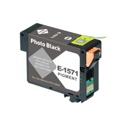 Cartouche compatible Epson T1571 noir photo - Remplace C13T15714010