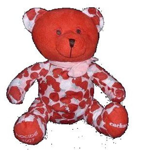 Doudou Peluche Ours Bear Orso Teddy Bear Bär Rouge Nocibé Cacharel Echarpe Rose Ines De La Fressange 22 Cm Anaik Nocibé 