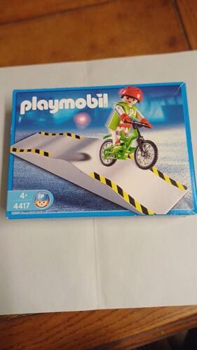 Boîte playmobil 4417 - pilote VTT + rampe