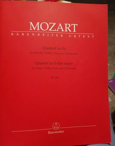 Mozart Barenreuter Urtext Quart Et In Es  Fur Klavier. Violine Voilà Une Violoncello Quart Et In E Flat Major For Piano Violin Une Violoncello