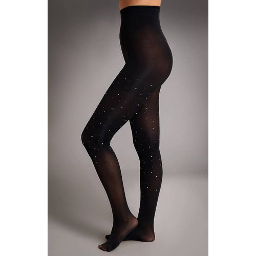 Collants Noirs À Strass, Noir
