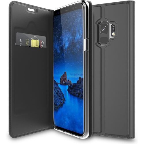 Verco Etui Pour Samsung Galaxy S9, Coque Pochette Portefeuille Pour Housse Galaxy S9 Avec Magn¿¿Tique Fonction Wallet - Noir