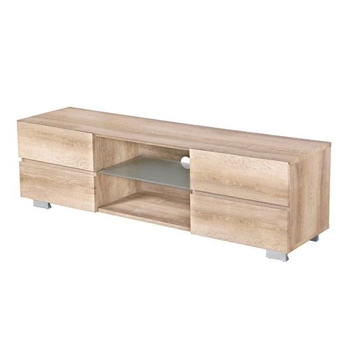 Meuble Tv 150cm Collection Cadiz. Coloris Chêne Clair - 4 Tiroirs.
