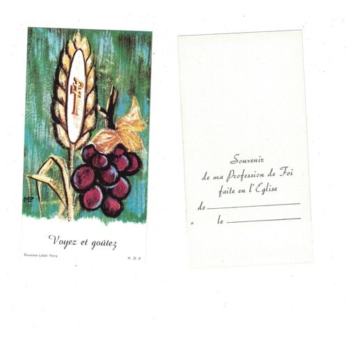 Ancienne Image Pieuse Communion, Neuve, De 1970