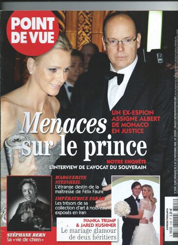 Point De Vue 04/11/2009 Albert De Monaco, Stéphane Bern, Pierre Et Metin Arditi, Guillaume Durand, Karim Rashid, Nicole Bru, Mariage Ivanka Trump & Jared Kushner